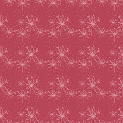 soft pink flowers pattern on pink background