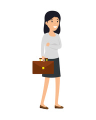 Obraz premium young woman with portfolio character