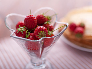 Sweet, fresh strawberries. Dessert with strawberries