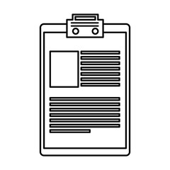 clipboard document isolated icon