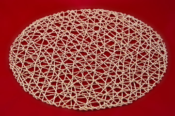 Bamboo mat on isolated background