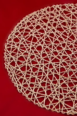 Bamboo mat on isolated background