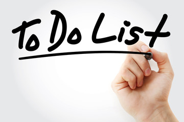 To Do List text with marker, business concept background