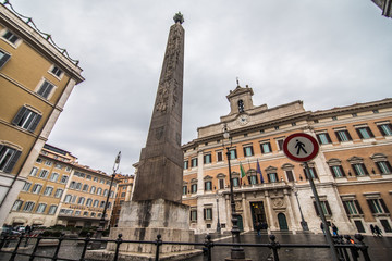 Rome, Italy - November 2018: History center Streets of Rome