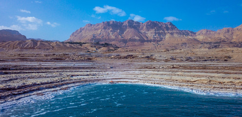 Brown Mountains near the Dead Sea Coastline, Israel