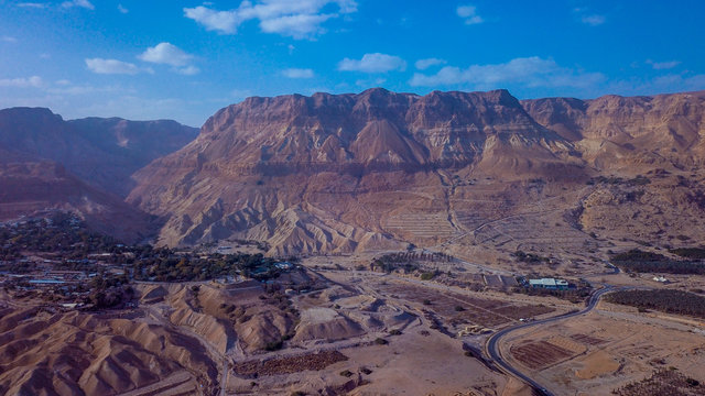 Brown Mountains near the Dead Sea Coastline, Israel