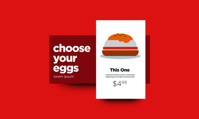 Eggs Menu Interface Design 