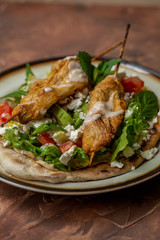 Hähnchenspieße Hummus