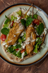 Hähnchen Shawarma Naan Brot