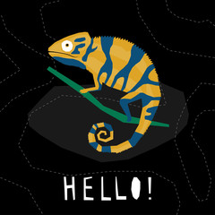 Funny graphic card template. Abstract illustration for design poster, card, invitation, bag print, shop advertising etc. © vanillamilk