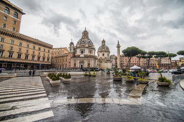 Fototapeta na wymiar Rome, Italy - November 2018: History center Streets of Rome, Italy