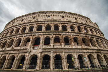 Rome, Italy - November, 2018: The Colosseum world famous landmark in Rome.