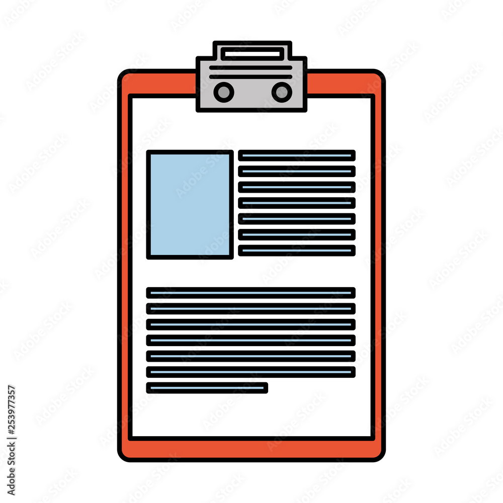 Sticker clipboard document isolated icon