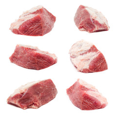 raw meat isolated on white