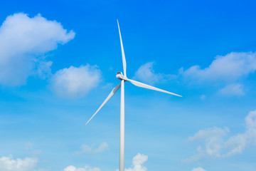 Wind Energy With The Sky And Grassland