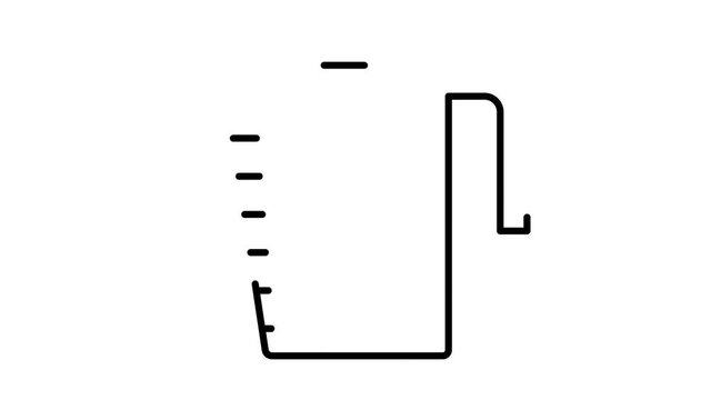 line icon animation measuring cup