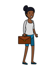 young black woman with portfolio character