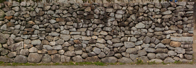 Old Castle Wall Texture In Japan 