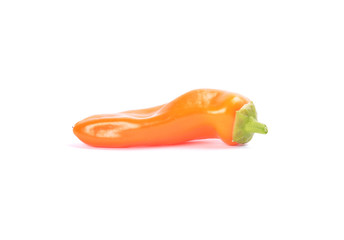 Oranger Paprika auf weiss