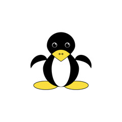 cartoon penguin toy colored icon. Signs and symbols can be used for web, logo, mobile app, UI, UX