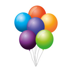 Fototapeta na wymiar balloons helium floating icon