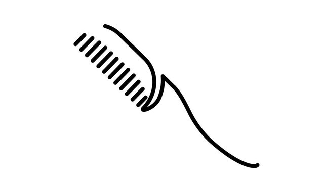 line icon animation comb