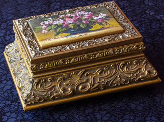 vintage box. Antique casket