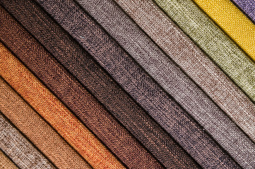 Abstract diagonal textile background multicolored stripes from factory upholstery textiles for furniture