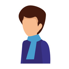 young and casual man character