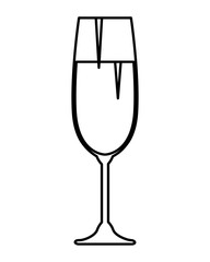 champagne cup isolated icon