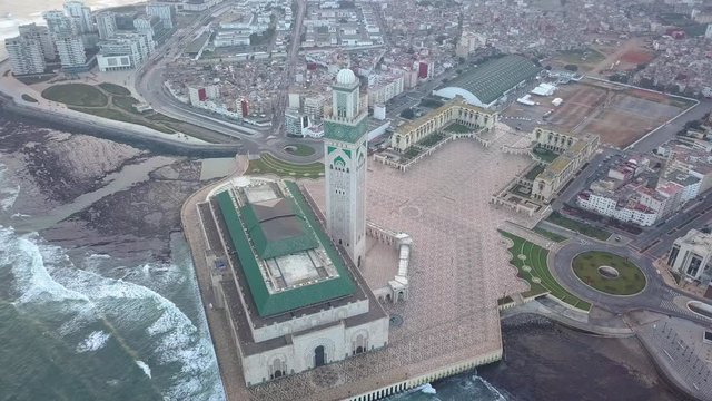 A top shot of the Mosque Hassan 2, Casablanca