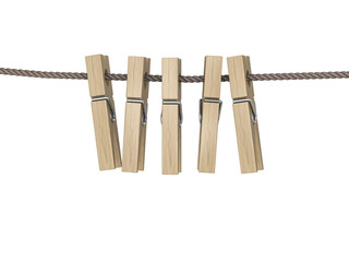Pegs on wash line