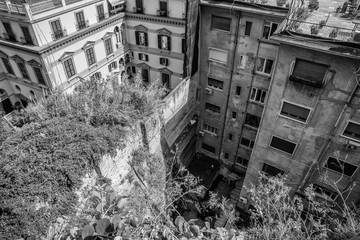 Naples, Italy - August 14, 2015 : View on the city of Naples from above.
