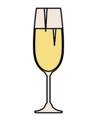 champagne cup isolated icon