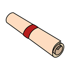 graduation certificate roll icon