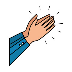 hands human applauding icon