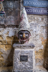 Naples, Italy - August 16, 2015 : A portrait of figure Pulcinella.