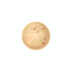 Second planet of solar system Venus in flat style.