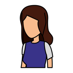 beautiful and young woman character