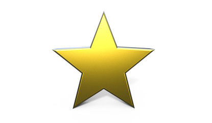3D illustration of a gold Star