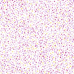 Purple and yellow random dots seamless pattern, vector background