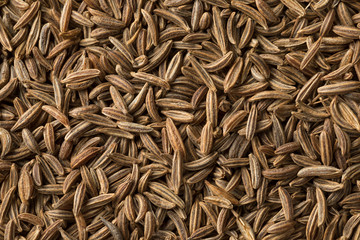Caraway seeds full frame close up