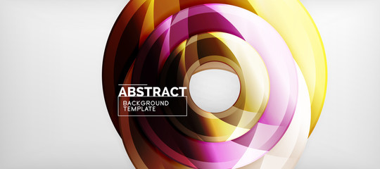 Glossy circles geometric background