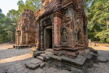 Preah Ko temple, Cambodia: core part - sanctuaries