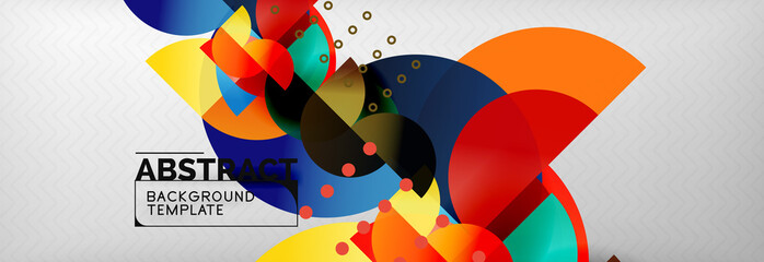 Semi cicrle geometric backgrounds on grey, modern geometric pattern design. Vector business or technology presentation design template, brochure or flyer pattern, or geometric banner