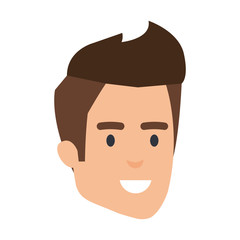 young man head character