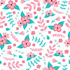 Seamless pattern background with flowers.Seamless ditsy floral pattern.