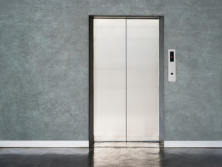 elevator with closed door