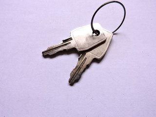 bunch of keys on white background