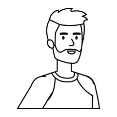 young and casual man character